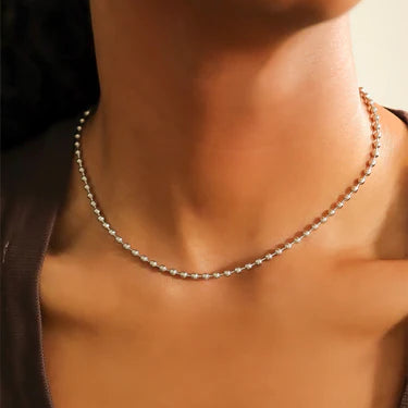 Stainless Steel Ball Bead Chain Necklace
