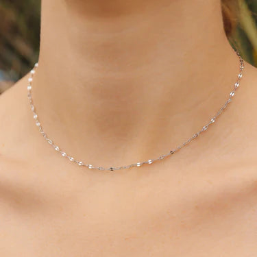 Stainless Steel Lip Chain Necklace