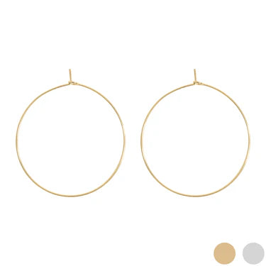 Stainless Steel Wire Hoop Earrings