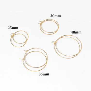 Stainless Steel Wire Hoop Earrings