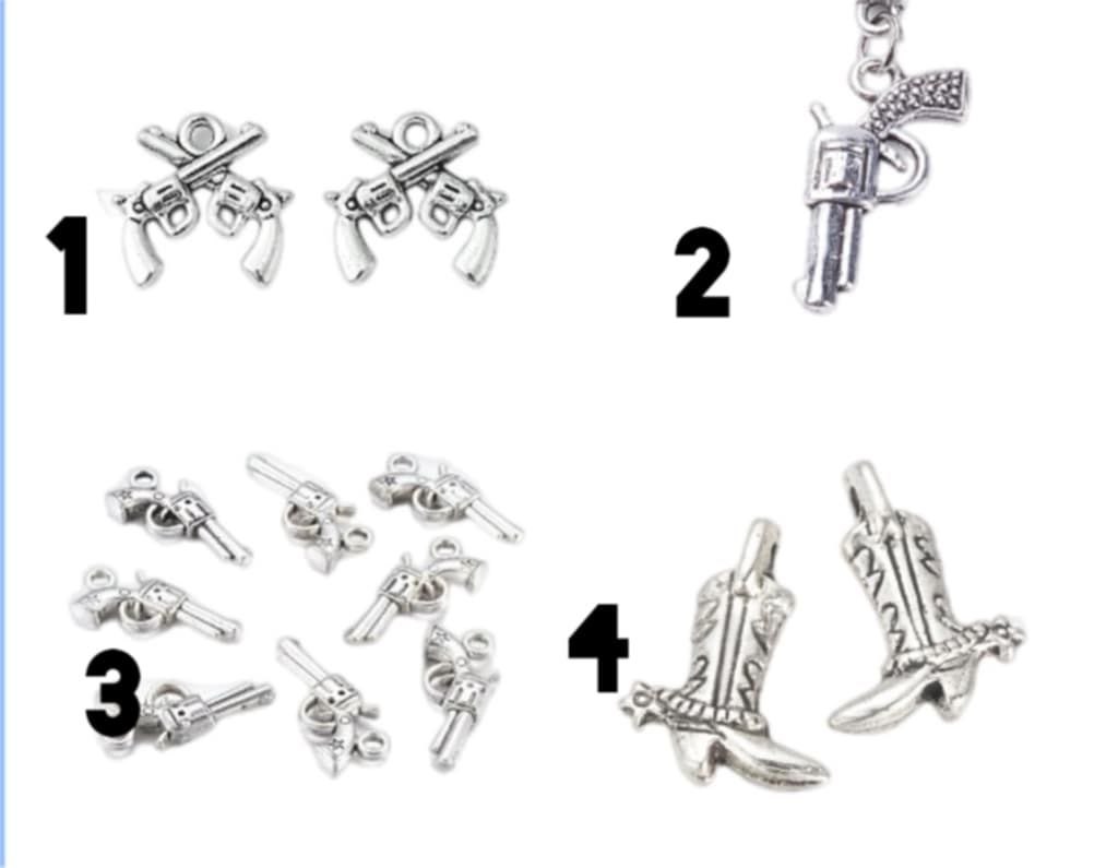 Stainless Steel Charms Guns