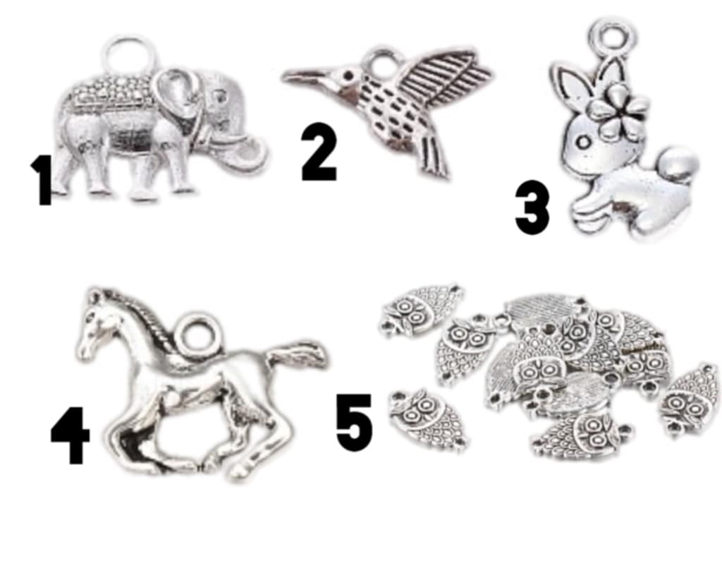 Stainless Steel Charms Animals