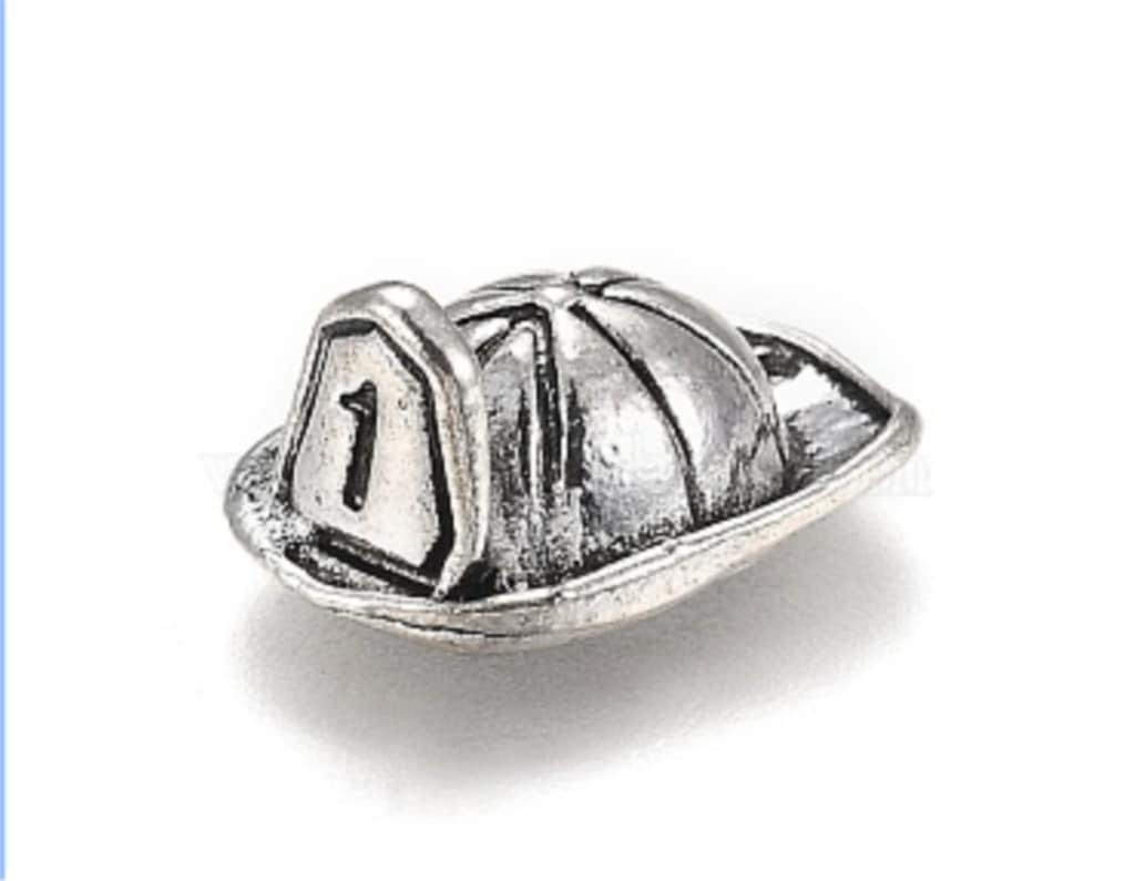 Stainless Steel Charm Firefighter