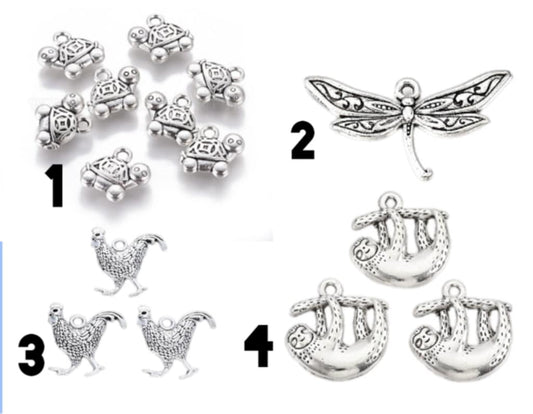 Stainless Steel Charms Animals