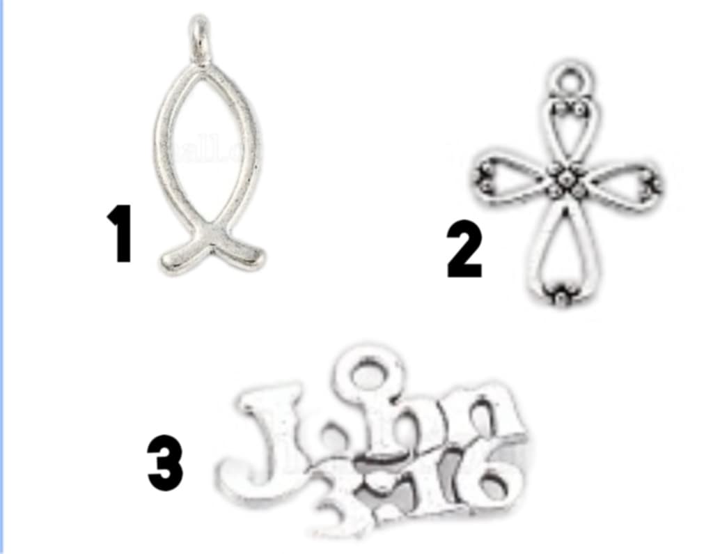 Stainless Steel Charms Bible
