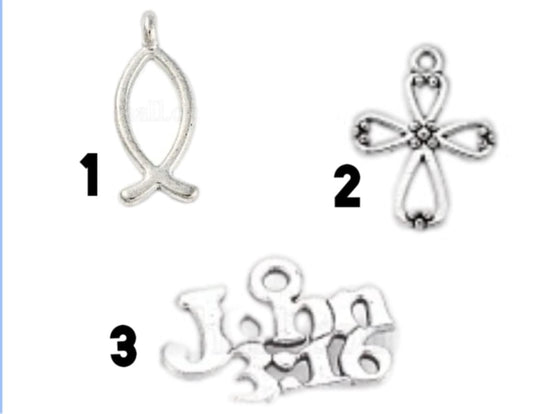 Stainless Steel Charms Bible